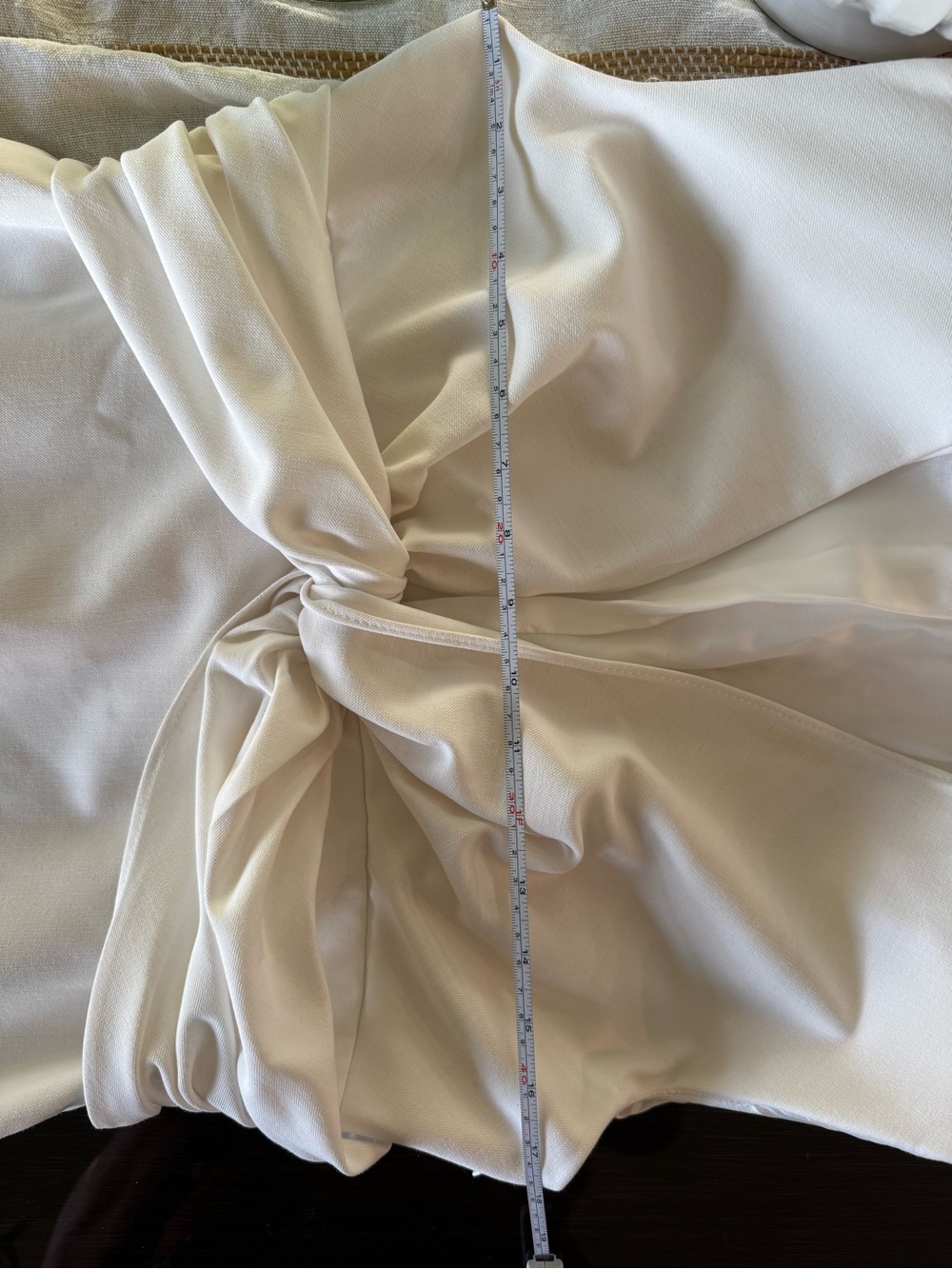 Zara Cream Knot-Front Mini Dress - Picture 7 of 9